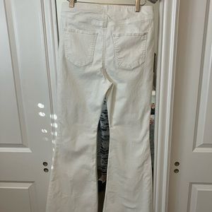 Tinseltown Junior Pant Pull On Bell Bottom Frayed Hem Parch Pockets High Rise 11